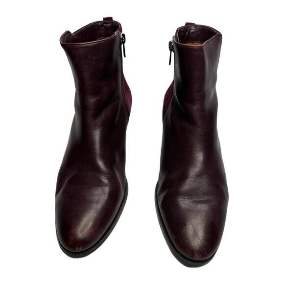 Coach Women's Sz 8 Maroon Carmen Almond Toe Chelsea Ankle Boots - Picture 3 of 10